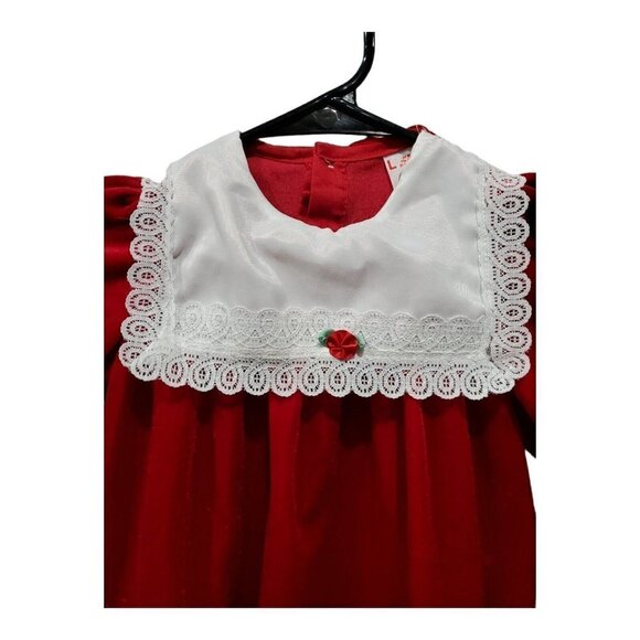 Vintage Winnie the Pooh Girl's Red Christmas Dress Size 24 Months - Picture 3 of 9